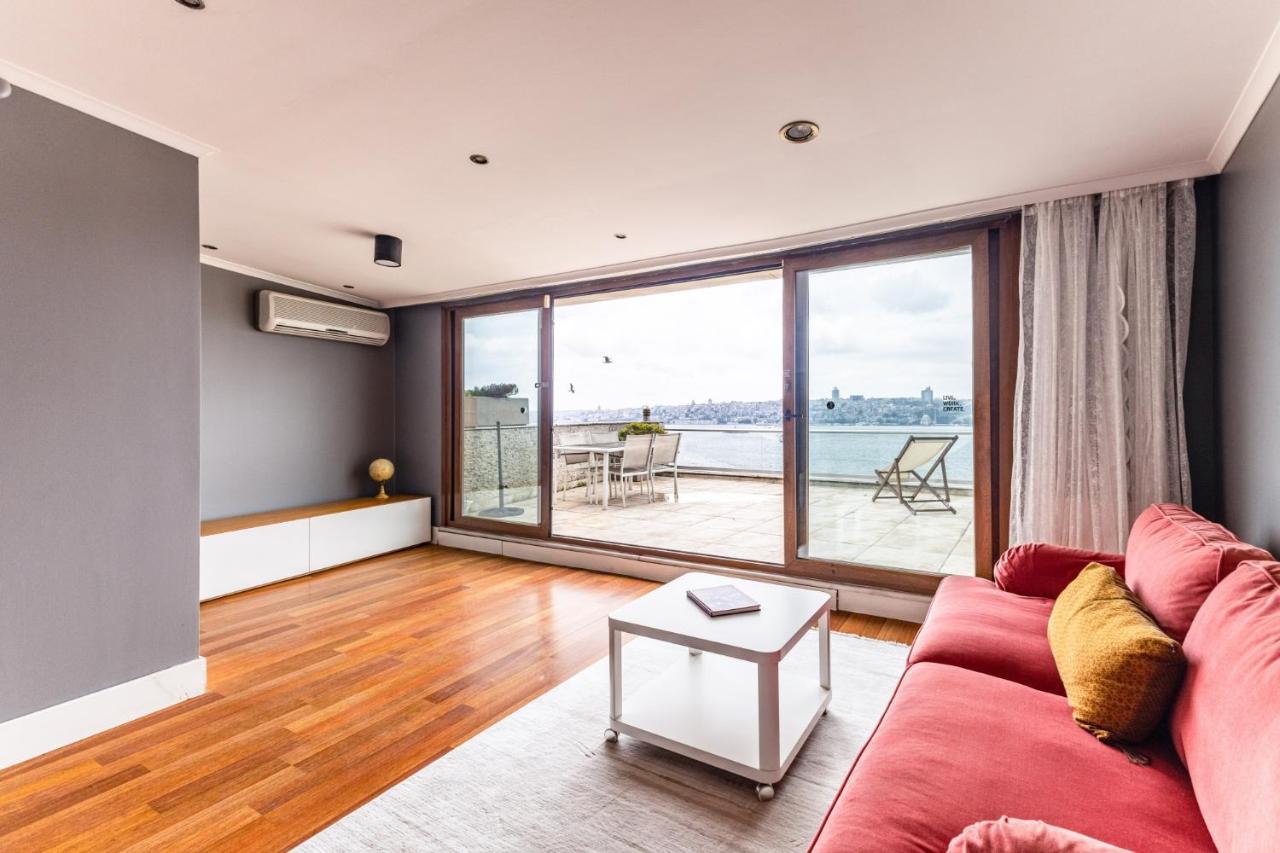 Duplex Flat W Panoramic Bosphorus View And Terrace Istambul Exterior foto